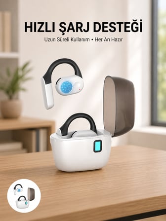 TWS Bluetooth Kulaklık – Otomatik Şarj, Taşınabilir Şarj Kutusu Yeni Nesil -