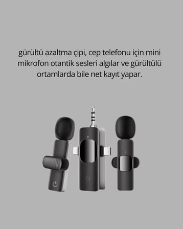 Mobil Uyumlu Mikrofon - Dış Mekân İçin İdeal -