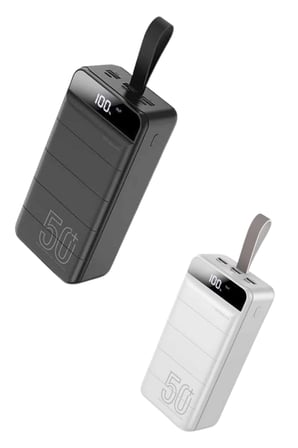50.000 Mah Powerbank Turbo Hızlı Led Göstergeli Android İOS Uyumlu Taşınabilir Askılı -