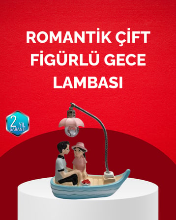 Sevgililer Günü İçin Romantik Çift Figürlü Dekoratif Gece Lambası -
