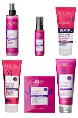 Urban Care Yoğun Onarıcı İntense Keratin Serisi Aşırı Yıpranmış ve Cansız Saçlar 6 lı Set