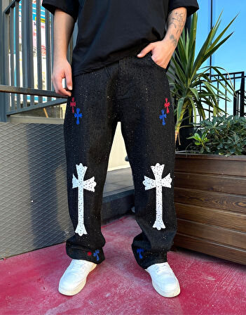 Ultra Premium Cross Cristal Baggy Kot Pantolon