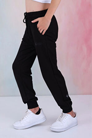 Black Automatic 2İp Erkek Çocuk Tek Alt Eşofman Siyah 7-16 Yaş Emir01-S