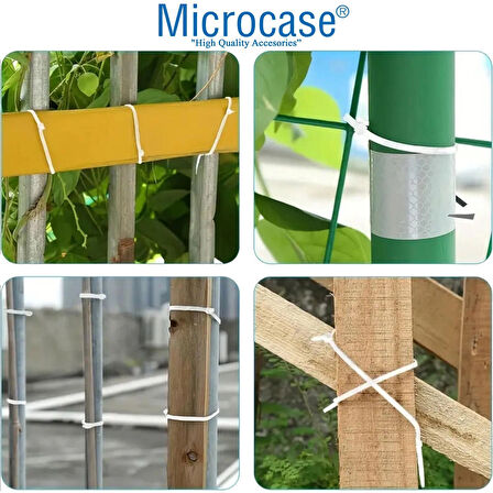 Microcase Plastik Kablo Bağı Cırt Kelepçe 3.6 X 300MM  Şeffaf 25 Adet - ŞEFFAF AL4485