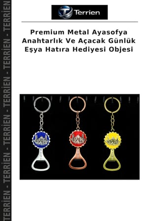 Premium Metal Ayasofya Anahtarlık Ve Açacak Günlük Eşya Hatıra Hediyesi Objesi