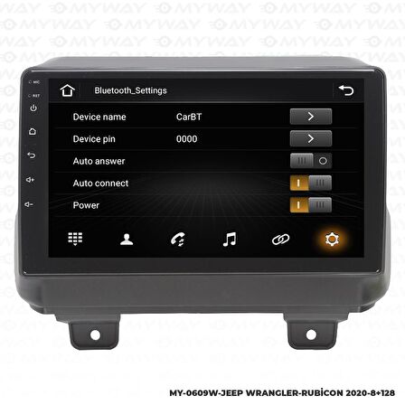 Araç Multimedya Jeep Rubicon Android 12 Carplay 4Gb Ram + 64Gb Hdd Navigasyon Ekran MYW