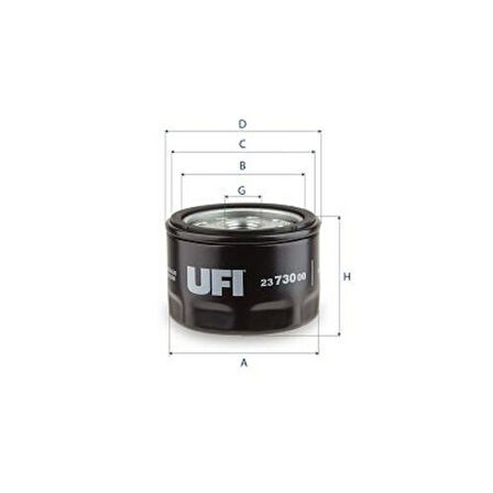 Ufı 23.730.00 Yağ Filtresi-Focus IV 1.0 Ecoboots 125-92 Kw 07>-19