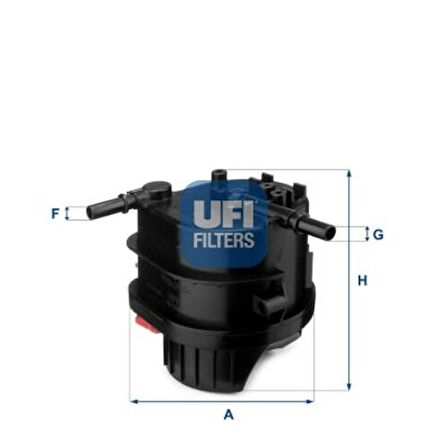 Ufı 24.015.00 Yakıt Filtresi Oe-Sensörsuz Bipper Nemo P307 P207 P206 C3 C2 1.4 Hdı Fusıon Fıesta 1.4Tdcı