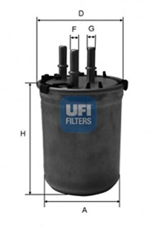 Ufı 24.033.00 Yakıt Filtresi Audı A1 1.6 TDI 2011 Oe
