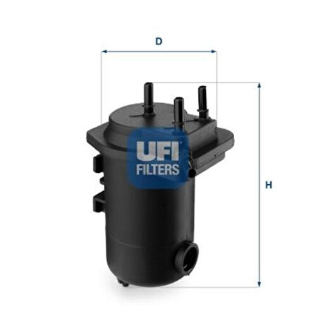 Ufı 24.051.00 Yakıt Mazot Filtresi Megane II 1.5Dcı 02 Scenıc II 1.5 Dcı 03 Delıklı