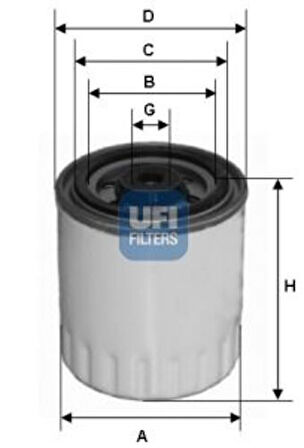 Ufı 24.321.00 Yakıt Filtresi Mercedes 190 W201 88>93 W202 93>00 W124 89>93 W210 96>99 W461 97> Sprinter 95>00-Ssangyong Korando 96-97