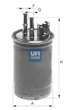 Ufı 24.409.00 Yakıt Filtresi Connet 75Hp-Fıesta 1.8 Dı 00-03 Focus 1.8 Dı-Tddı 98-04 75 Hp