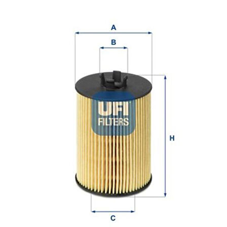 Ufı 25.063.00 Yağ Filtresi A-Class W169 04>12 B-Class W245 05>10