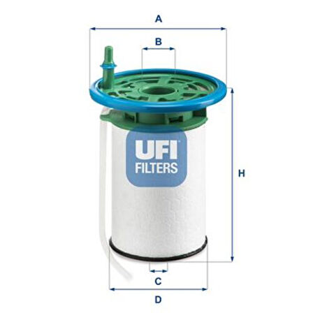 Ufı 26.053.00 Yakıt Filtresi Boxer-Jumper III 2.0Hdı 15> Oe