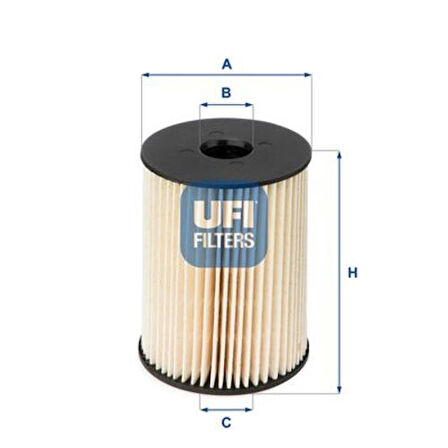 Ufı 26.054.00 Mazot Filtresi Z13Dt Z13Dtj X20Dth Y20Dth Astra G Corsa C Vectra B Vectra C Omega B Frontera B