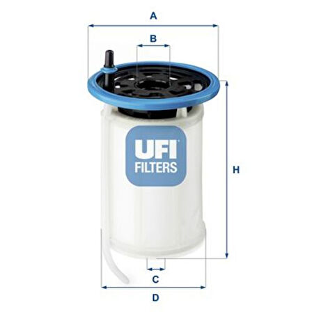 Ufı 26.079.00 Yakıt Filtresi Egea 1.3D Mtj 1.6D Mtj 15> Doblo Mpv 1.3 D Multıjet 10> Gıulıetta 1.6Jtdm 10> Combo Van 12>