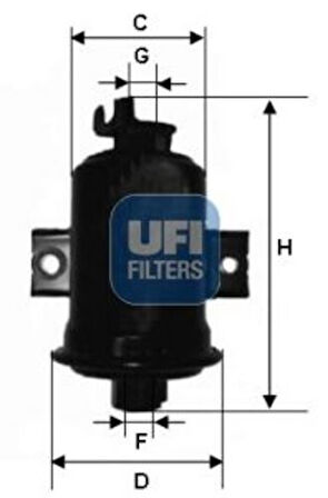 Ufı 31.560.00 Benzin Filtresi Toyota Corolla 1.6 Enjeksıyonlu 1992-1998 Ae101