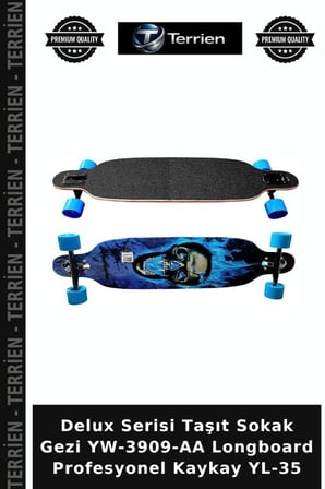 Delux Serisi Taşıt Sokak Gezi YW-3909-AA Longboard Profesyonel Kaykay YL-35