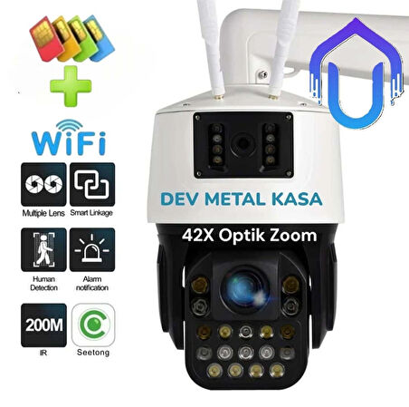 4G+WİFİ Modemli Kamera 3ü Bir Arada Üretim 36X Optik Zoom