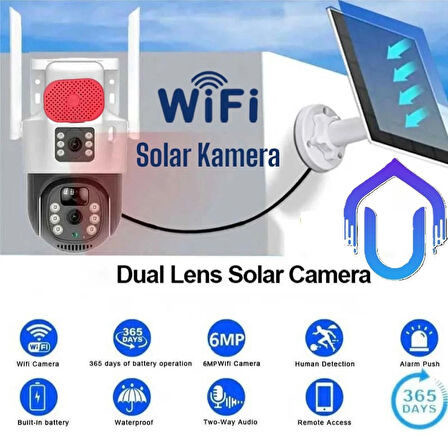 Çift Kameralı Wifi Solar PTZ Kamera O-Kam Pro Yazılım