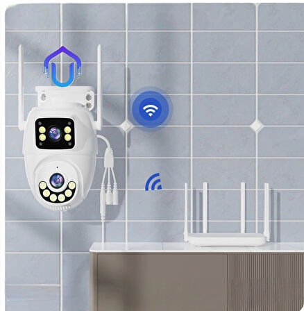 Carecam Çift Kameralı WİFİ PTZ Kamera