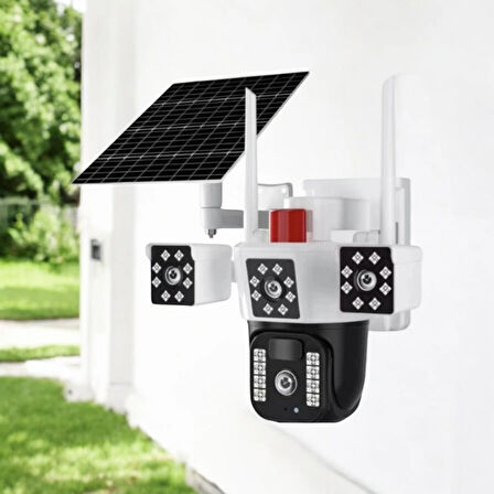 4G Solar Kamera Çift Kameralı Sim Kart İle Çalışan Güneş Enerjili Kamera