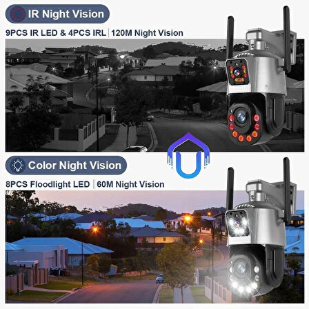 İcsee 6 MP Çift Kameralı 36X Optik Zoom Büyük Kasa PTZ Wifi Kamera