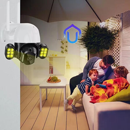 İcsee 5MP 1080P Projektör LEDLİ Wifi Kamera
