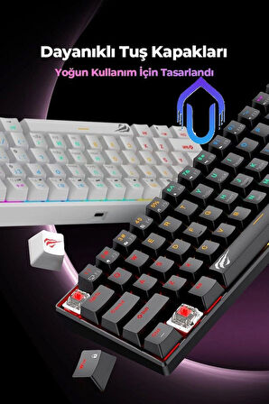 Gamenote Kb903l %60 Mekanik Blended Aydınlatma Oyuncu Klavyesi - 61 Tuş - Red Switch - Türkçe Q