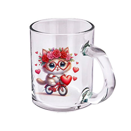 Süblimasyon Şeffaf Cam Kupa Bardak - Kişiye Özel