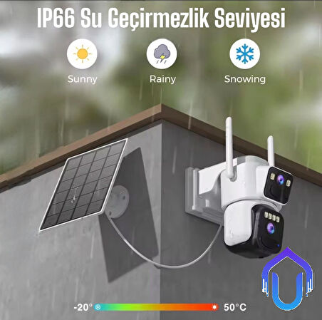 Çift Kameralı 4G Solar Kamera Yeni Şık Kasa O-Kam Pro Türkçe Program