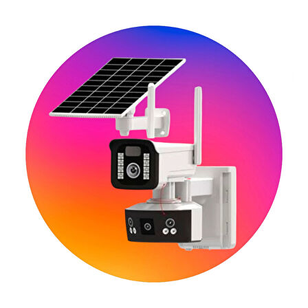 6MP Çift Kameralı 4G Solar Kamera Yeni Kasa