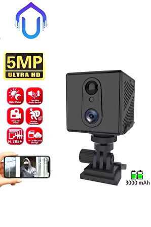 PIR Sensörlü Mikro Şarjlı 1080P Full HD WiFi Kamera - Hayalet Kızılötesi Gece Görüşlü WIFILI