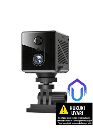 PIR Sensörlü Mikro Şarjlı 1080P Full HD WiFi Kamera - Hayalet Kızılötesi Gece Görüşlü WIFILI