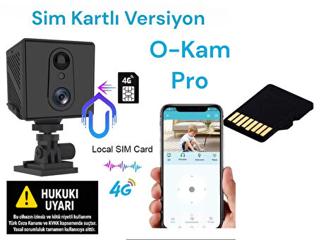 PIR Sensörlü Mikro Şarjlı 1080P Full HD WiFi Kamera - Hayalet Kızılötesi Gece Görüşlü 4G SIMKARTLI