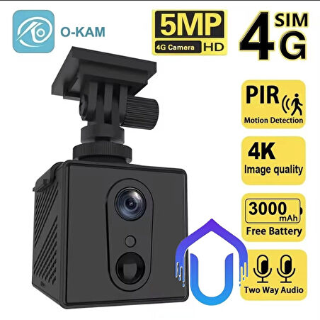 PIR Sensörlü Mikro Şarjlı 1080P Full HD WiFi Kamera - Hayalet Kızılötesi Gece Görüşlü 4G SIMKARTLI