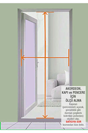 Akordeon Pileli Pilise Kapı Sineklik, Antrasit, 90x210 Cm. İstenilen Ölçüde