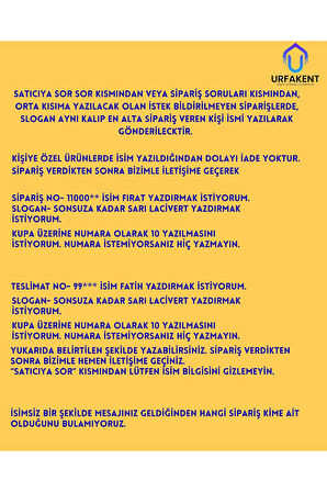 Kişiye Özel İsimli Fenerbahçe Taraftar Özel İsimli Yazılı Sihirli Kupa Bardak-Sihirli Kupa Bardak