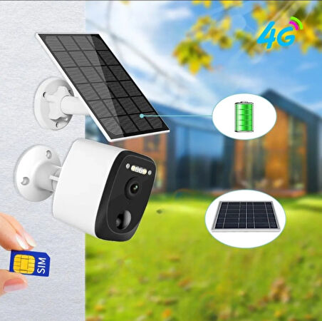 Ubox 4G Şarjlı Ve Panelli Kullanılabilen Sabit Güvenlik Kamerası