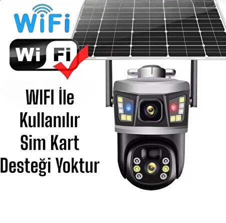 Çift Kameralı Wifi Solar PTZ Kamera V380 Pro Yazılım