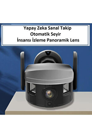 Yapay Zeka ve Sanal Takipli Panoramik Kamera 2.3 mm Lens 180 Geniş Açı