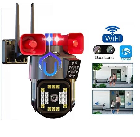 Yoosee 5MP Çift Kameralı Sirenli Wifi Kamera