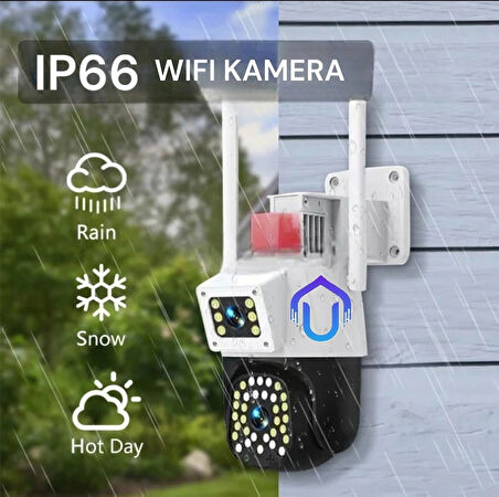 Yoosee Çift Kameralı Ve Sirenli Wifi Kamera