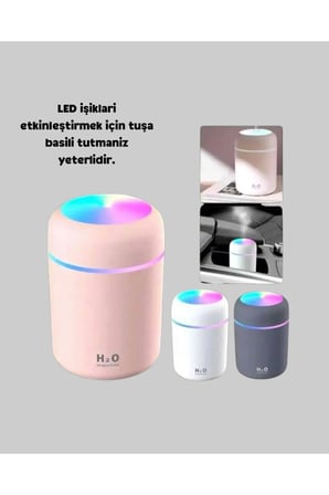 SAYARMRKT Hava Nemlendirici USB Mini Çok Renkli LED 20W Sürekli Püskürtme