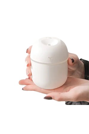 SAYARMRKT Mini Hava Nemlendirici Beyaz 20W Alerjen Giderme Aromaterapi LED Işıklı 5 Esans Hediyeli
