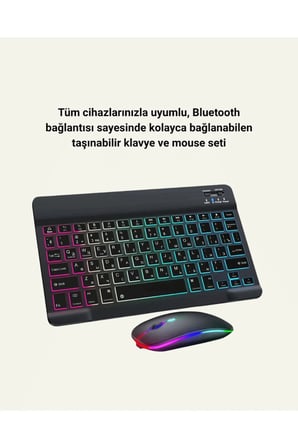 SAYARMRKT Klavye Mouse Seti Q Klavye Ergonomik 2.4 GHz Çok Renkli