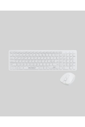 Ergonomik Kablosuz Klavye ve Mouse Seti Tam Boy Tasarım Güvenilir Performans