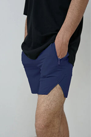 Lacivert Unisex Fitness ve Gym Şortu