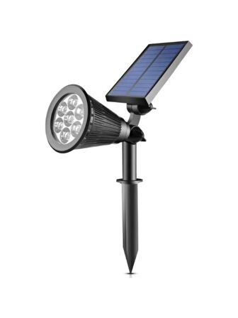 7w Led Solar Kazıklı Çim Armatür Cata Güneş Enerjili Çim Lambası Bahçe Aydınlatma 3200K Gün Işığı