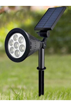 7w Led Solar Kazıklı Çim Armatür Cata Güneş Enerjili Çim Lambası Bahçe Aydınlatma 3200K Gün Işığı